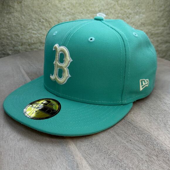 Boston Red Sox New Era Mint Green Hat 2004 World Series Patch Size 7 3/4 Rare - Picture 4 of 15